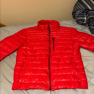 Red Calvin Klein jacket